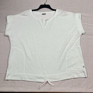 Talbots Women's Sz 3X Mint Green Casual Top Notch V-Neck Short Sleeve (D)